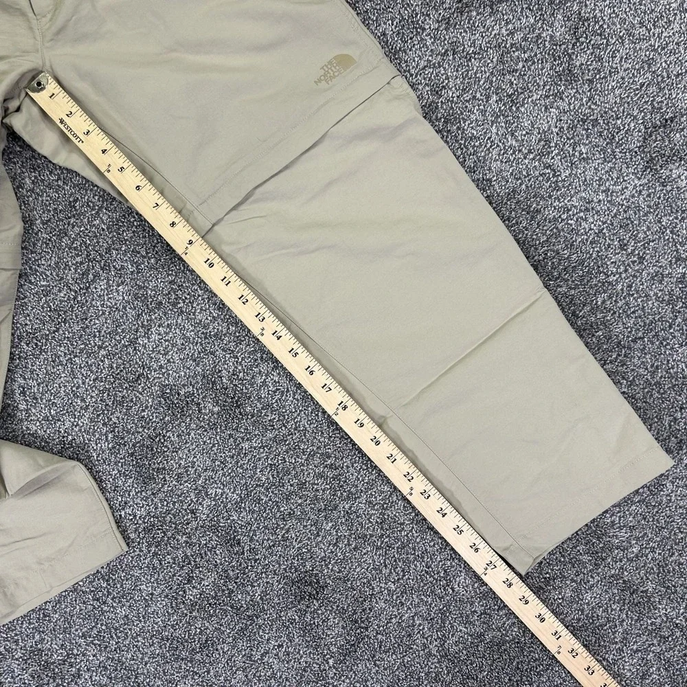 The North Face Convertible Hiking Pants‎ Mens 38 Beige Integrated Belt Outdoors